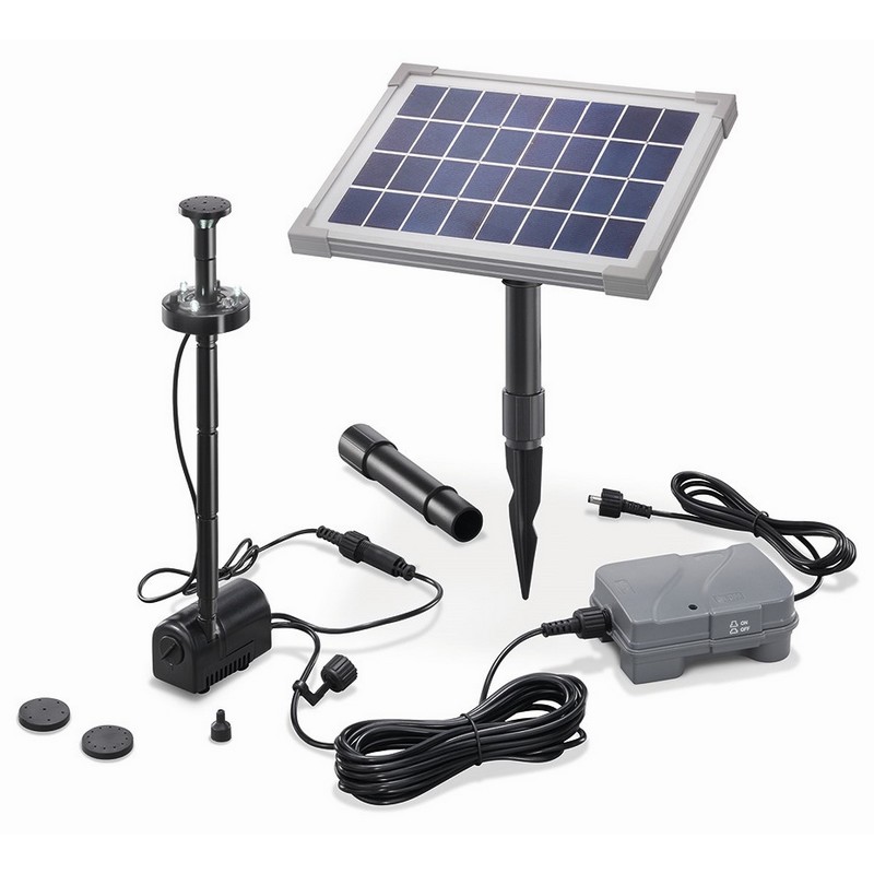 Kit pompe solaire bassin fontaine cascade Pro Batt 2600L-100W avec