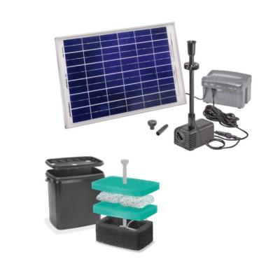 Kit pompe solaire bassin Siena Led avec batterie et filtre