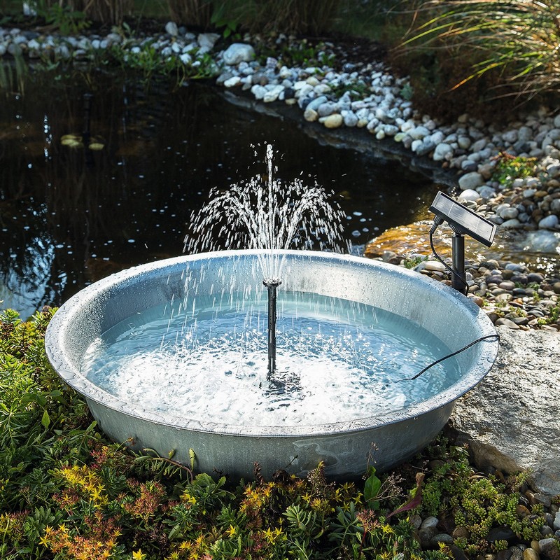 7W Pompe Solaire Fontaine de Bassin Jeux D'Eau Batterie Jardin