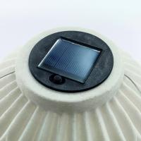 Lampe lanterne solaire résine grès translucide Ibiza