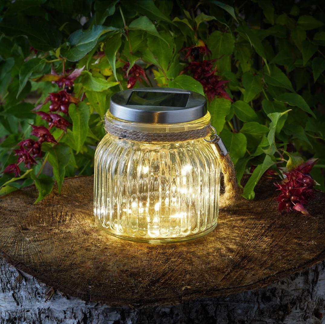 Lanterne Solaire Exterieur Mason Jar Lampe Led Bocal Lumineux